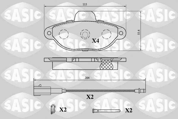 Sasic 6216194 - Тормозные колодки, дисковые, комплект autosila-amz.com