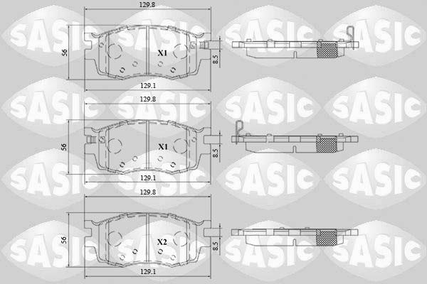 Sasic 6216198 - Тормозные колодки, дисковые, комплект autosila-amz.com