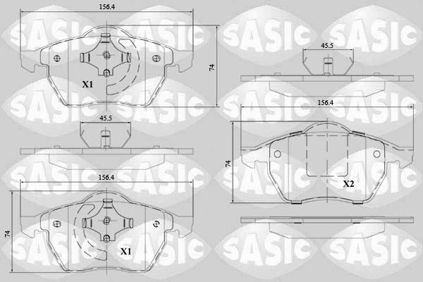 Sasic 6216143 - Колодки тормозные дисковые (комплект) autosila-amz.com