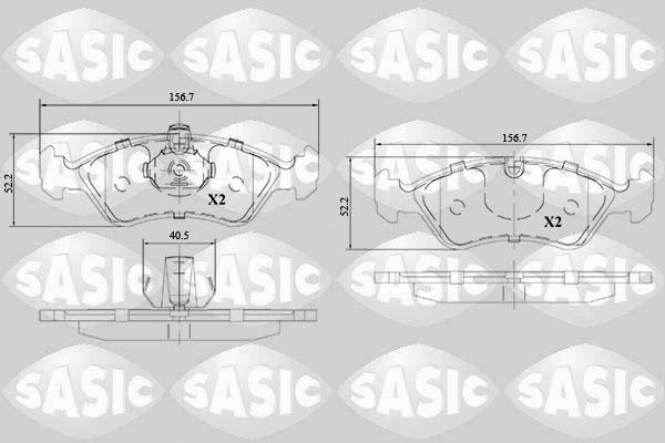 Sasic 6216142 - Тормозные колодки, дисковые, комплект autosila-amz.com