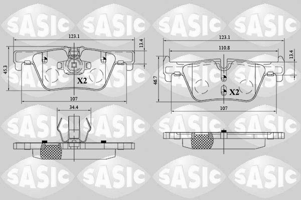 Sasic 6216161 - Тормозные колодки, дисковые, комплект autosila-amz.com