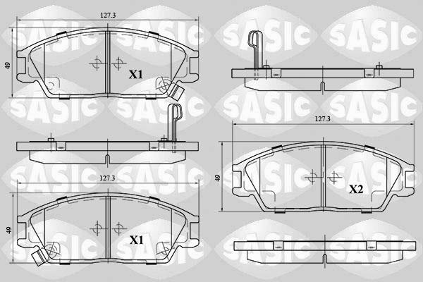 Sasic 6216100 - Тормозные колодки, дисковые, комплект autosila-amz.com