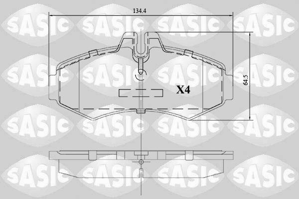 Sasic 6216119 - Тормозные колодки, дисковые, комплект autosila-amz.com