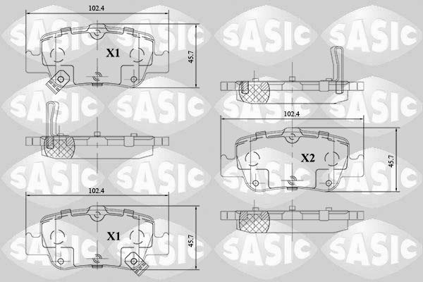 Sasic 6216110 - Тормозные колодки, дисковые, комплект autosila-amz.com