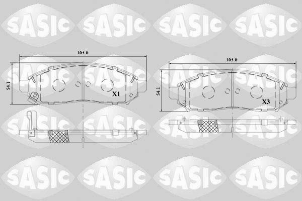 Sasic 6216118 - Тормозные колодки, дисковые, комплект autosila-amz.com