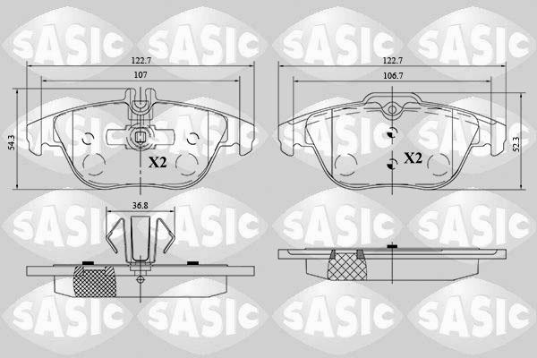 Sasic 6216185 - Тормозные колодки, дисковые, комплект autosila-amz.com