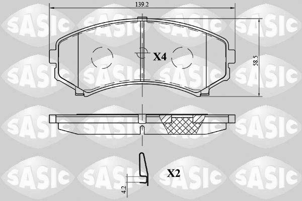 Sasic 6216138 - Тормозные колодки, дисковые, комплект autosila-amz.com