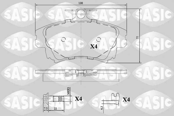 Sasic 6216133 - Тормозные колодки, дисковые, комплект autosila-amz.com
