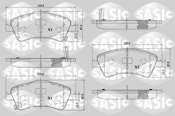 Sasic 6216170 - Тормозные колодки, дисковые, комплект autosila-amz.com