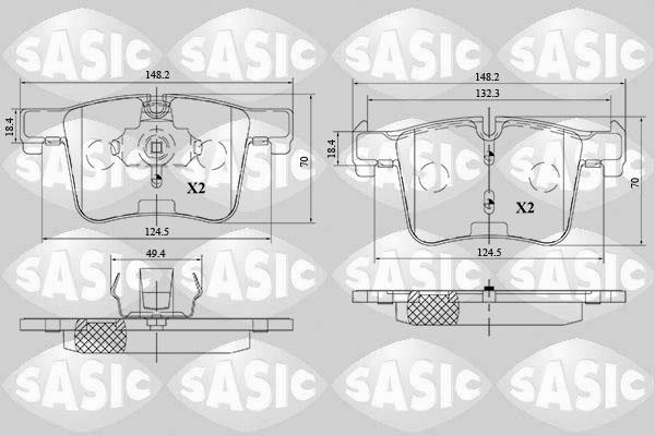 Sasic 6216173 - Тормозные колодки, дисковые, комплект autosila-amz.com