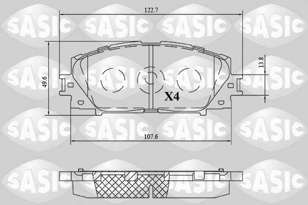 Sasic 6216201 - Тормозные колодки, дисковые, комплект autosila-amz.com