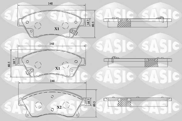 Sasic 6216215 - Тормозные колодки, дисковые, комплект autosila-amz.com