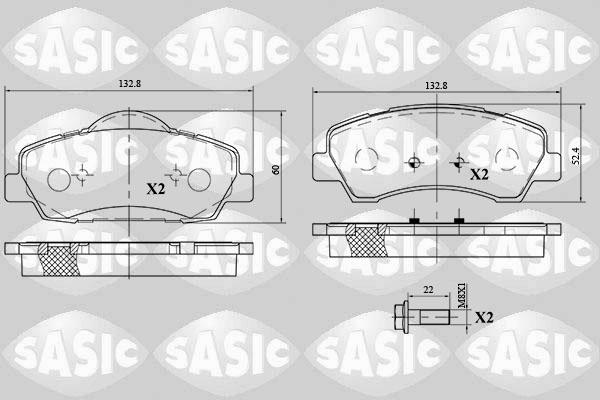 Sasic 6210049 - Тормозные колодки, дисковые, комплект autosila-amz.com