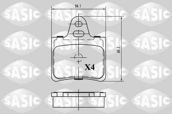 Sasic 6210055 - Тормозные колодки, дисковые, комплект autosila-amz.com