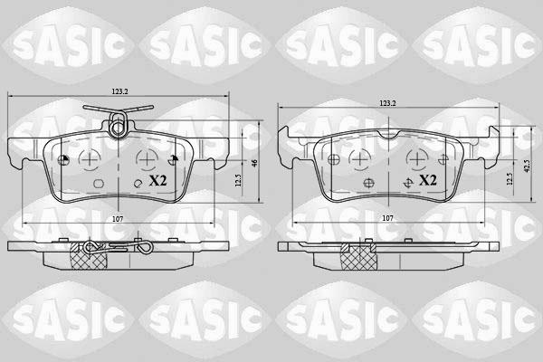 Sasic 6210053 - Тормозные колодки, дисковые, комплект autosila-amz.com