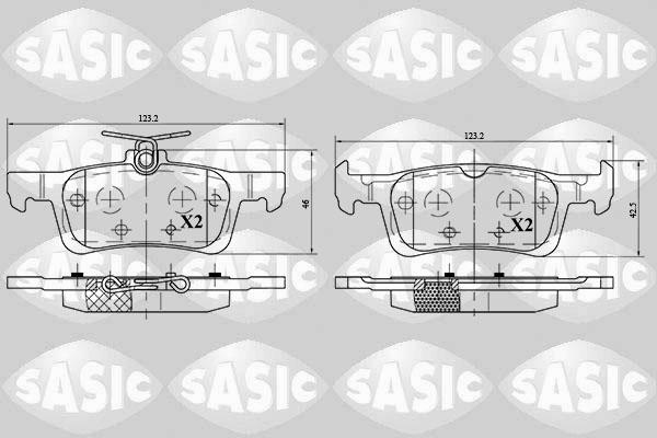 Sasic 6210052 - Тормозные колодки, дисковые, комплект autosila-amz.com