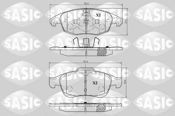 Sasic 6210009 - Тормозные колодки, дисковые, комплект autosila-amz.com