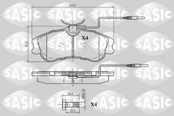 Sasic 6210007 - Тормозные колодки, дисковые, комплект autosila-amz.com