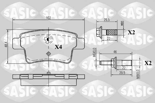 Sasic 6210018 - Тормозные колодки, дисковые, комплект autosila-amz.com
