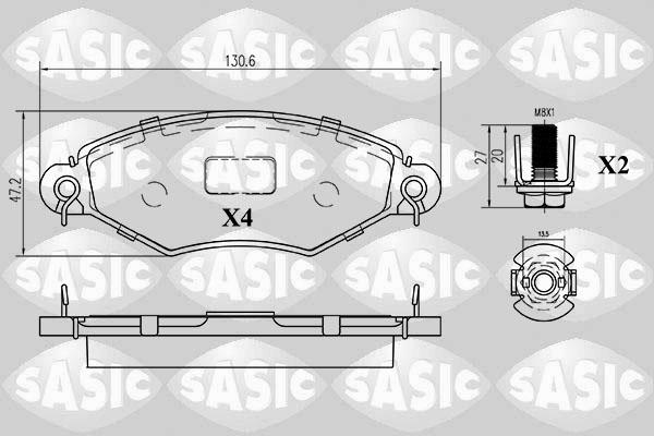 Sasic 6210033 - Колодки тормозные дисковые (комплект) PEUGEOT 206, 306 autosila-amz.com