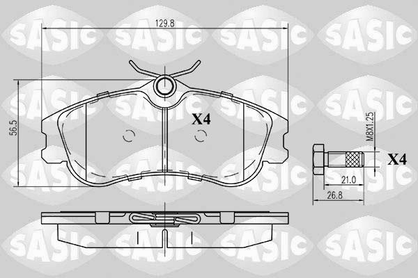 Sasic 6210026 - Тормозные колодки, дисковые, комплект autosila-amz.com