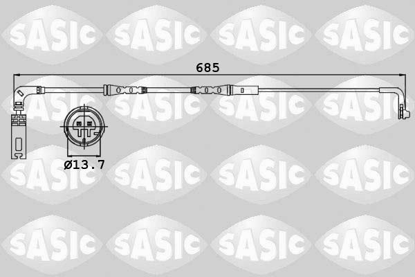 Sasic 6236009 - Сигнализатор, износ тормозных колодок autosila-amz.com