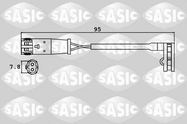 Sasic 6236008 - Сигнализатор, износ тормозных колодок autosila-amz.com