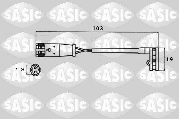 Sasic 6236007 - Сигнализатор, износ тормозных колодок autosila-amz.com