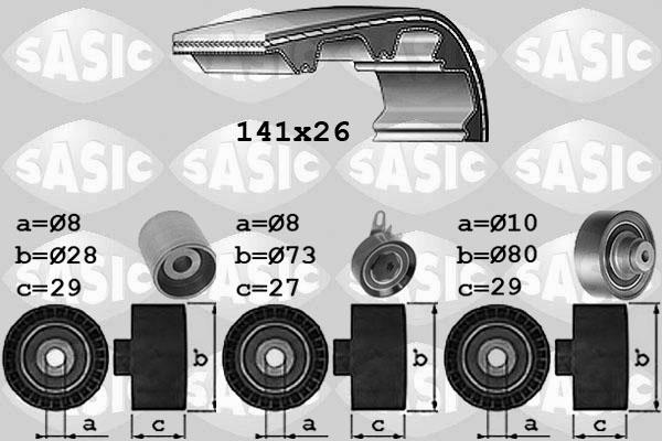 Sasic 1756049 - Комплект роликов, зубчатый ремень ГРМ autosila-amz.com