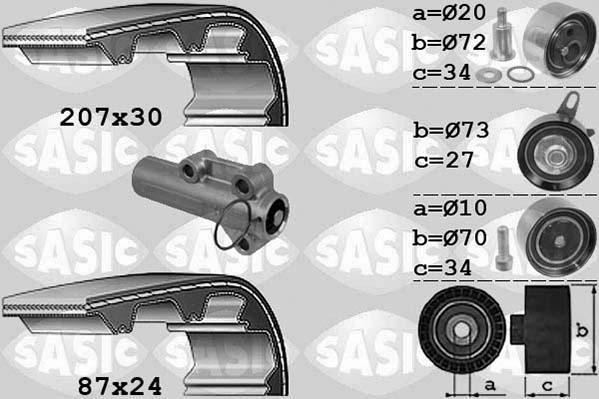 Sasic 1756048 - Комплект зубчатого ремня ГРМ autosila-amz.com