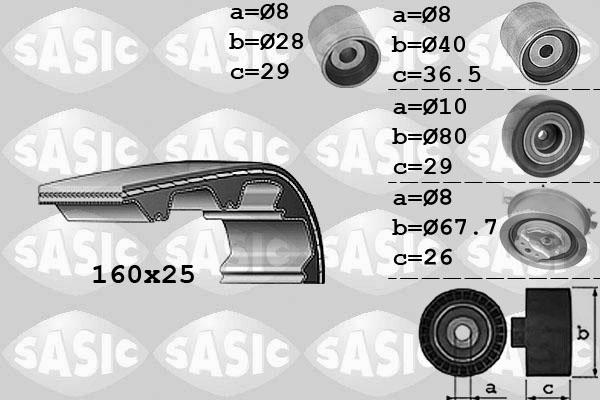 Sasic 1756059 - Комплект зубчатого ремня ГРМ autosila-amz.com
