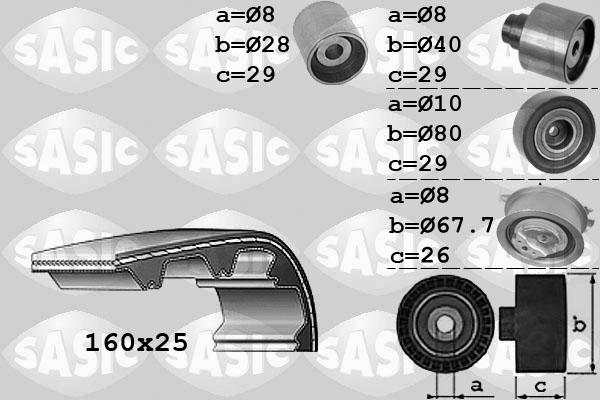 Sasic 1756068 - Комплект зубчатого ремня ГРМ autosila-amz.com