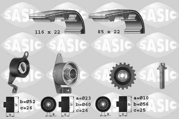 Sasic 1756011 - Комплект зубчатого ремня ГРМ autosila-amz.com