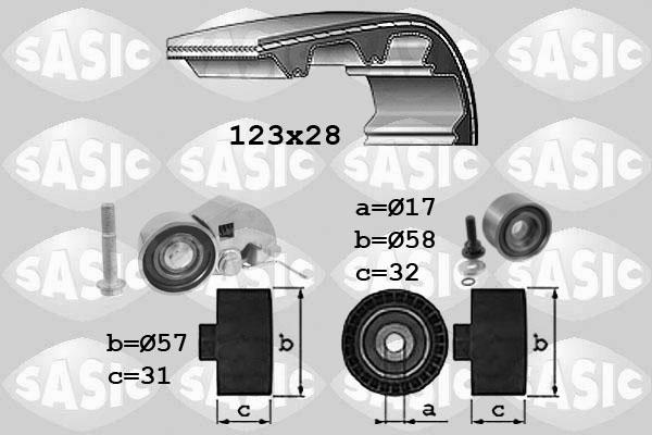 Sasic 1756030 - Комплект зубчатого ремня ГРМ autosila-amz.com