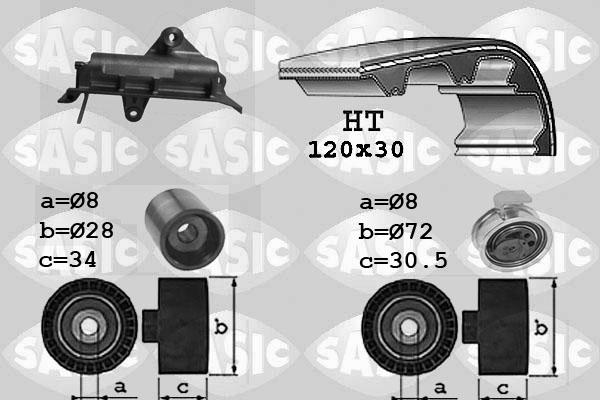 Sasic 1756020 - Комплект зубчатого ремня ГРМ autosila-amz.com