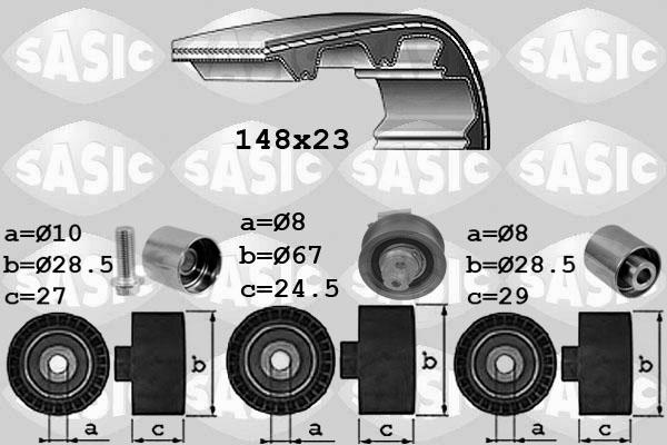 Sasic 1756074 - Комплект зубчатого ремня ГРМ autosila-amz.com