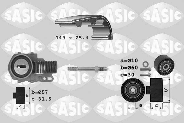 Sasic 1750004 - Комплект зубчатого ремня ГРМ autosila-amz.com