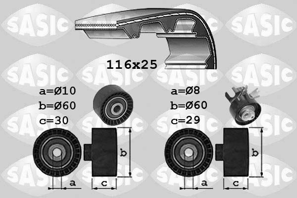 Sasic 1750034 - Комплект зубчатого ремня ГРМ autosila-amz.com