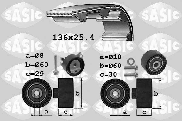 Sasic 1750036 - Комплект зубчатого ремня ГРМ autosila-amz.com
