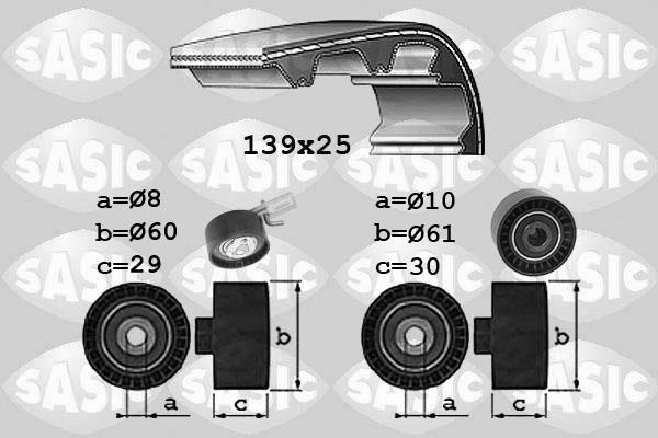 Sasic 1750038 - Комплект зубчатого ремня ГРМ autosila-amz.com