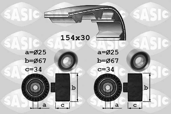 Sasic 1750037 - Комплект зубчатого ремня ГРМ autosila-amz.com