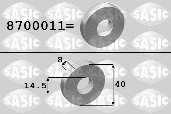 Sasic 8700011 - Плоская шайба, ременный шкив - коленчатый вал autosila-amz.com