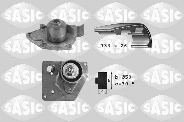 Sasic 3904004 - Водяной насос + комплект зубчатого ремня ГРМ autosila-amz.com