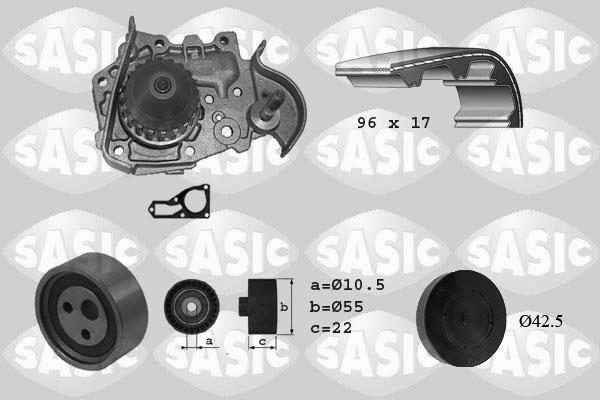Sasic 3904005 - Водяной насос + комплект зубчатого ремня ГРМ autosila-amz.com