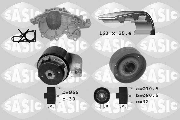 Sasic 3904001 - Водяной насос + комплект зубчатого ремня ГРМ autosila-amz.com
