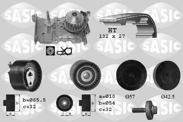 Sasic 3904011 - Водяной насос + комплект зубчатого ремня ГРМ autosila-amz.com