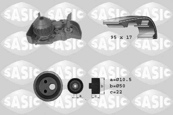 Sasic 3904025 - Водяной насос + комплект зубчатого ремня ГРМ autosila-amz.com