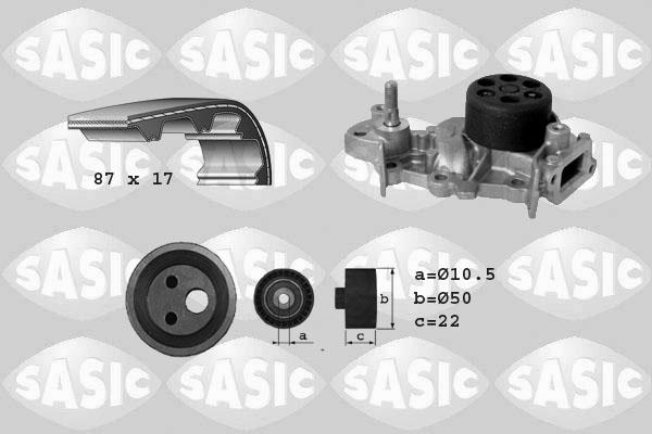 Sasic 3904028 - Водяной насос + комплект зубчатого ремня ГРМ autosila-amz.com