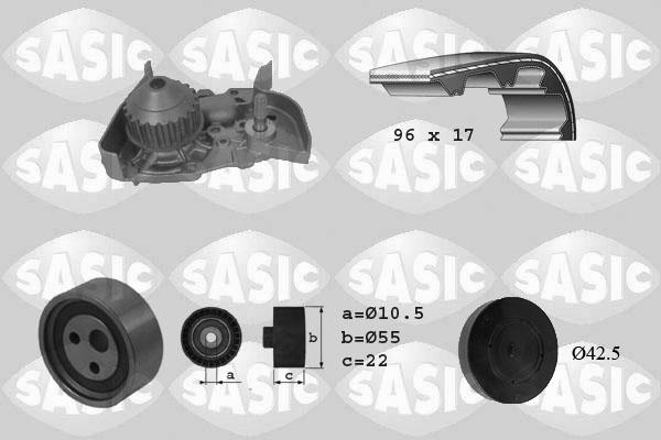 Sasic 3904023 - Водяной насос + комплект зубчатого ремня ГРМ autosila-amz.com