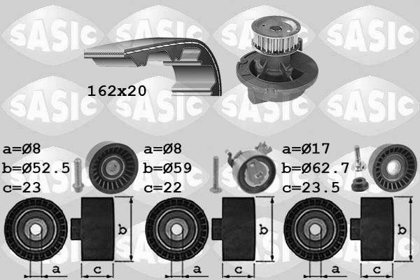 Sasic 3906093 - Водяной насос + комплект зубчатого ремня ГРМ autosila-amz.com